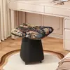 Taburete para tocador de dormitorio con entrega el mismo día, giratorio y ajustable en altura con ruedas, taburete de maquillaje vintage, taburete bajo para tocador, taburete de maquillaje de madera maciza