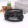 Pulseiras de Couro Trançado Retro Novas Europeias e Americanas Conjunto de Combinação DIY Acessórios de Couro Fonte de Fornecimento de E-commerce Transfronteiriço