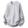 Sudadera de cuello redondo con retazos de color sólido estilo americano para hombre, marca de moda, otoño, resistente, corte holgado, top versátil casual de manga larga para pullover