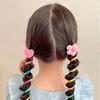 Meninas Rolo Linha Telefônica Anel de Cabelo Dos Desenhos Animados Flor Arco Criativo Doce Rabo de Pônei Linha Telefônica Enrolamento Corda de Cabelo
