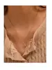 Collar de Cruz Nuevo de Cobre Incrustado con Circonita de Amazon Transfronterizo, Elegancia Francesa de Moda, Cadena para Clavícula, Estilo de Lujo Ligero