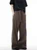 Marca Americana de Hip-Hop de Moda Pantalones de Tela Fluida de Alta Gama para Hombres y Mujeres Cinturón Retro Estilo Holgado Versátil Recto Pantalones Casuales
