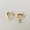 Pendientes Imi Europeos y Americanos de Lujo Accesible Geométricos Exagerados en Forma de Corazón de Acero de Titanio Pendientes de Acero de Titanio con Líneas Retorcidas Personalizadas Pendientes Pendientes Venta al por Mayor