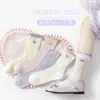Calcetines para Niñas Estilo Delgado de Primavera y Verano Calcetines Infantiles para Niñas Mayores Estudiantes de Primaria Calcetines de Malla Transpirables de Verano con Encaje de Princesa de Tubo Medio