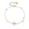 Pulsera de acero inoxidable para avión con incrustaciones de diamantes simple de moda para explosiones transfronterizas, nicho elegante de temperamento, pulsera para novias al por mayor