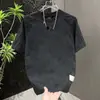 Camiseta de Manga Corta Tie-Dye de Moda para Hombre, Nuevo Estilo de Verano, Empalme Simple, Versátil, Tacto de Alta Gama, Camiseta Básica de Manga Media para Hombre