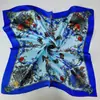 Novo Lenço Quadrado Versátil Rao Yun 53 Primavera/Verão 100% Seda Crepe Cetim Feminino com Padrão Floral Geométrico e Diferentes Estilos de Cor