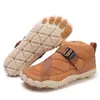Zapatos Nuevos de Algodón Transfronterizos para Hombres y Mujeres, de Cinco Dedos para Exteriores, de Terciopelo Engrosado Impermeables, Antideslizantes y Resistentes al Desgaste, para Ocio al Aire Libre, Nieve