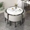 Mesa de Comedor Plegable que Ahorra Espacio, Simple, para Hogar, Apartamento Pequeño, Mesa de Comedor para Tienda, Mesa y Sillas para Negocios, Mesa Redonda para Recepción