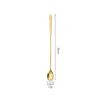 Cuchara de Acero Inoxidable con Forma de Calabaza y Punta Redondeada, Cuchara para Aceite, Cuchara para Mezclar, Cuchara para Condimentos, Cuchara para Hielo, Cuchara para Servir, Grado Alimenticio, Estilo Lujo Ligero