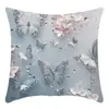 TEMU Funda de Almohada de Lino con Estampado de Mariposa 3D Imitación Color Retro Mariposa con Lentejuelas Brillantes