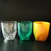 Suministro directo de fábrica taza de cerveza de plástico SAN de fondo cuadrado en cuatro lados, vaso acrílico para bebidas, vaso de PC para jugos