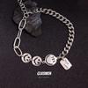Pulseira Redonda de Marca com Rosto Sorridente Design de Nicho Feminina Moda de Nicho Simples Retrô Sorte Celebridade da Internet Pulseira de Alta Qualidade para Namorada