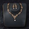 Conjunto de joyería, collar de novia, pendientes, dos piezas, accesorios para vestido de novia, accesorios de boda, collar para fiesta de cumpleaños.