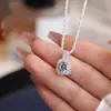Collar Cuadrado de Circonita Super Brillante, Colgante de Diseño Moderno y Único, Lleno de Diamantes, Cadena Clavicular de Lujo Ligero, Versátil y de Gama Alta