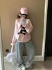 Sudadera de diseño holgado vintage con hombros descubiertos, estilo japonés y coreano, para mujer, otoño, casual, versátil, estilo perezoso, top fino
