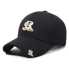 Sombrero de Tela de Piña Unisex Sombrero para el Sol Casual Combinable Gorra con Letras Bordadas Gorra de Béisbol para Deportes al Aire Libre