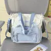 Bolsa de Ombro para Estudante de Ensino Fundamental Gato Estrela, Grande Capacidade, Leve, Bolsa Transversal Doce para Meninas, Mochila Fofa para Aulas e Reforço