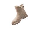 2025 Exportação Novo Inverno Cano Alto Zíper Lateral Moda Forrado com Lã Botas de Neve Femininas Quentes Acolchoadas Sapatos de Algodão Botas Curtas Femininas