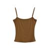Básico slim-fit curto umbigo exposto pequeno sling simples cor sólida all-match quente menina inferior colete pequeno top verão