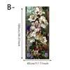 Adesivos Eletrostáticos Foscos para Vidro Estilo Europeu Transfronteiriço para Decoração de Casa, Designs Florais de Tulipa e Rosa, Adesivos Decorativos para Janela Sem Cola