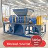 Triturador de Tecido de Fibra Tipo Tesoura para Rasgar Poliéster Máquina de Rasgar Tecido de Nylon Equipamento Triturador Motor Duplo Venda Direta de Fábrica