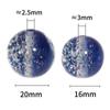 Cuentas redondas acrílicas finas brillantes bola de cristal doble transparente cuentas para colgar en el coche accesorios de coche llavero cuentas diy