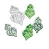 14*25mm Jade Dongling Jade Blanco Verde Seco Pieza de Flor Calada Horquilla Antigua Paso Agitador Hecho a Mano DIY Accesorios para Aretes