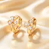 Xuping Brazaletes Rusos Transfronterizos para Oreja, Aros Color Oro de 18K con Incrustaciones de Diamantes, Joyería de Lujo Ligero de Alta Gama al por Mayor para Mujeres