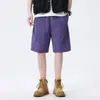 Pantalones Cortos Morados Pájaro Carpintero Nuevos de Verano Ligeros de Cinco Puntos de Secado Rápido para Mujer Pantalones Deportivos de Seda de Hielo Pequeños para Hombre