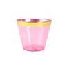Copo de plástico descartável cor bronze 9oz copo de vinho prateado copo para comida ocidental copo para sorvete