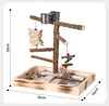 Parque de Juegos para Pájaros Parrot Pepperwood con Escalera, Columpio, Plataforma para Pájaros, Parque de Entrenamiento para Periquitos, Parque de Juegos para Periquitos