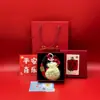Crachá Logo Saco da Sorte Prosperidade Chaveiro Riqueza Diária Chaveiro Pingente de Bolsa Corrente de Telefone Ornamento Fábrica Atacado
