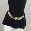 Cadena de Cintura de Disco Redondo con Borlas de Estilo Europeo y Americano de Moda, con un Toque de Alta Gama, Moderna, Exquisita, Lujo Ligero, Retro, Versátil, Cadena de Cintura Transfronteriza