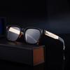2025 Nuevas Gafas de Sol Cuadradas de Moda Europea y Americana Hombres Templos de Metal Blanco Gafas de Sol Retro para Exteriores Hombres Transfronterizas