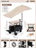 Carro de camping para exteriores, carretilla de mano plegable, carro de picnic de camping extragrande, remolque pequeño con barra de tiro, remolque pequeño para venta en puesto