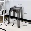 Taburete de Plástico Transparente Engrosado Apilable Hogareño Silla Gruesa para Mesa de Comedor Sala de Estar Acrílico Taburete Alto Taburete Redondo Pequeño Transfronterizo