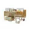 Estante de almacenamiento de pared para dormitorio de estudiantes, estante colgante adhesivo para dormitorio, organizador de pared para mesita de noche/sobre cama, cesta colgante sin perforaciones