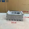 Mesa de chá pequena estilo Zen base de castiçal de pedra incensário frente de túmulo ao ar livre para queimar incenso Mármore Branco Pedra Verde Ornamento Retangular