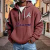 Sudadera Transfronteriza de Nuevo Producto Más Vendida con Múltiples Bolsillos Tendencia de Comercio Exterior con Media Cremallera y Capucha Serie de Fútbol de la NFL Tallas Grandes