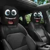 Funda de Reposacabezas para Coche con Estampado de Calavera Negra de Comercio Exterior Transfronterizo, Estilo Elástico Universal, Funda de Reposacabezas para Coche Original y Divertida
