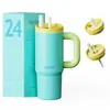 Taza de coche 24 oz transfronteriza, taza aislada de acero inoxidable 304, taza de agua portátil de alto valor para Amazon, taza de hielo personalizada
