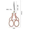Tijeras Clásicas de Acero Inoxidable Estilo Europeo Flor de Ciruelo, Tijeras Pequeñas Hechas a Mano Forma de Calabaza, Tijeras para Té, Cortahilos Doméstico, Tijeras para Flores de Ventana, Tijeras para Cortar Papel