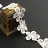 Encaje Blanco Soluble en Agua de 3.5 cm Procesado y Personalizado Accesorios de Encaje Zapatos de Boda Velo Falda de Vestido de Novia Accesorios para el Cabello Tela