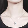 Collar de Diamantes Chapado en Plata 925 Estilo Coreano Moda Femenina Plata Elegante Colgante de Ganso Cadena Clavicular Dulce Collar con Colgante de Cisne Cadena