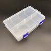 Caja Organizadora de Plástico Transparente de Doble Hebilla, Caja Vacía de 8 Compartimentos Horizontales y 2 Compartimentos, Caja de PP para Joyería, Tarjetas, Herramientas de Ferretería