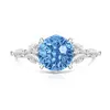 Anillos de Fuegos Artificiales de Piedras Preciosas de Colores de Moda en Tiktok con Incrustaciones de Oro Real Electrochapado y Anillos de Diamante de Alto Carbono Súper Brillantes, Disponibles para Transmisión en Vivo y Dropshipping
