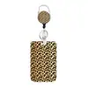 Portanombre de insignia minimalista con cordón retráctil, Portapase de identificación, Regalo elegante, Portatarjeta de identificación de empleado, Aleación de zinc