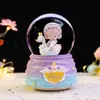 Caja de música de bola de cristal para niños, caja de música, bola de cristal, copo de nieve, princesa, niña, sueño, castillo, regalo de cumpleaños, venta al por mayor