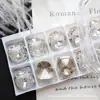 Cristal K9 Lapidado Quadrado 10mm Sem Fundo Perfurado Bola Empilhável Pedras Strass Decorações de Nail Art Dazzling de Alta Qualidade Premium
